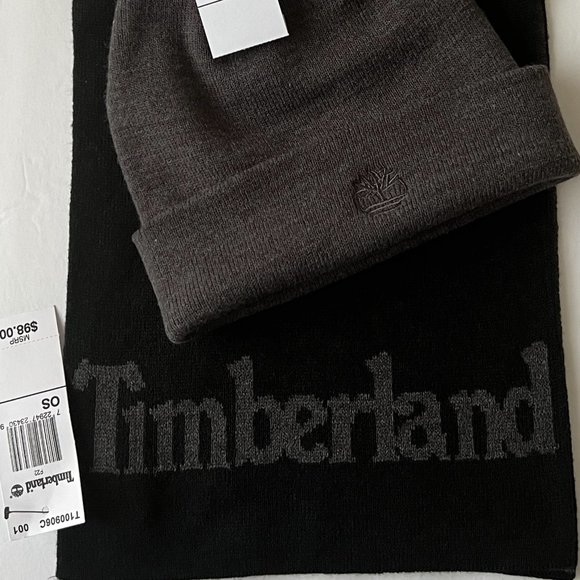 TIMBERLAND Men's Hat & Scarf Set NWT - Picture 7 of 7